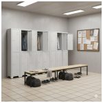 Armário Roupeiro de Aço c/ 02 Portas Grandes - 1,96x0,33x0,36m - 10901