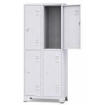 Armário Roupeiro de Aço c/ 04 Portas Grandes - 1,96x0,63x0,36m - 10902