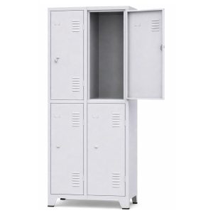 Armário Roupeiro de Aço c/ 04 Portas Grandes - 1,96x0,63x0,36m - 10902