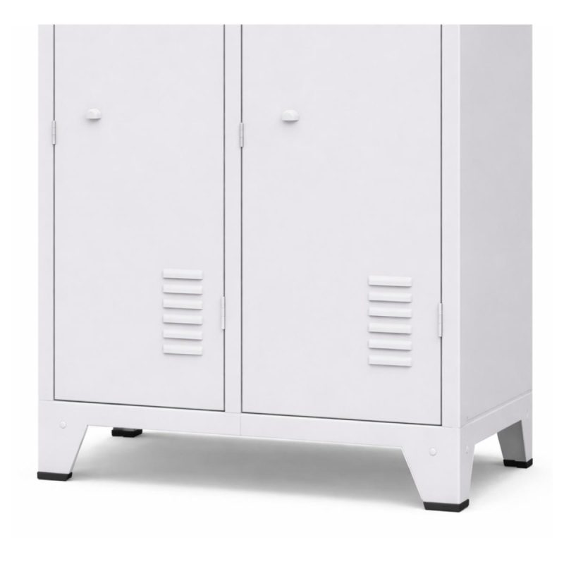 Armário Roupeiro de Aço c/ 04 Portas Grandes - 1,96x0,63x0,36m - 10902