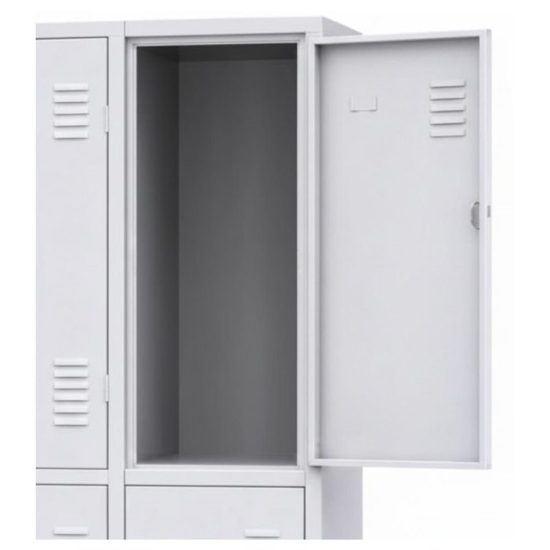 Armário Roupeiro de Aço c/ 08 Portas Grandes - 1,96x0,63x0,36m - 10904