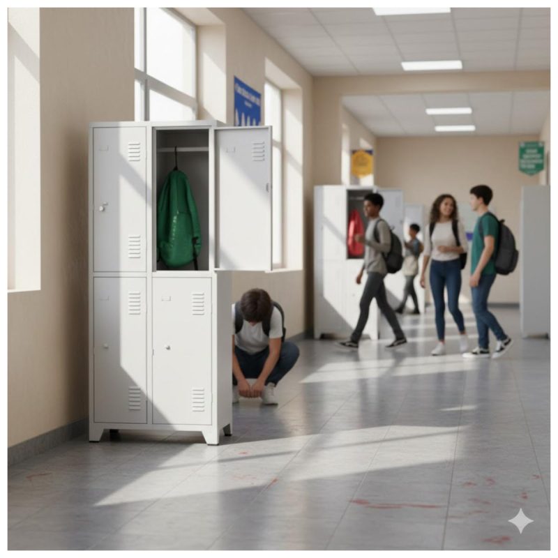 Armário Roupeiro de Aço c/ 04 Portas Grandes - 1,96x0,63x0,36m - 10902