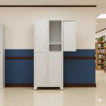 Armário Roupeiro de Aço c/ 04 Portas Grandes c/ divisória - 1,96x0,63x0,36m - 10992