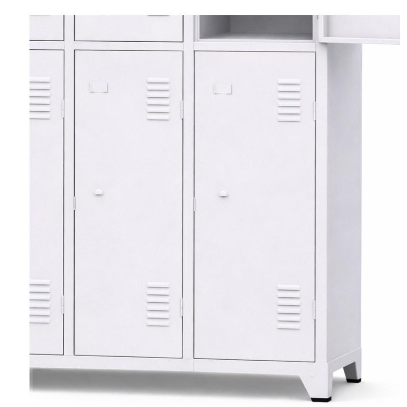 Armário Roupeiro de Aço c/ 08 Portas Grandes - 1,96x0,63x0,36m - 10904