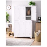 Armário Roupeiro de Aço c/ 06 Portas Grandes com Divisória  - 1,96x0,93x0,36m - 10993