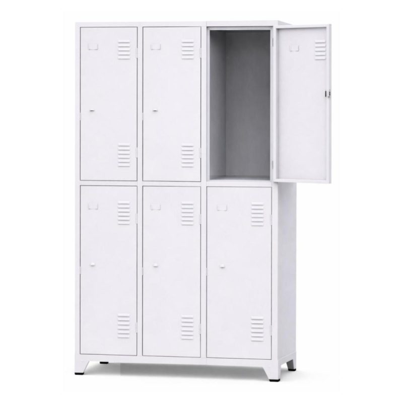 Armário Roupeiro de Aço c/ 06 Portas Grandes  - 1,96x0,93x0,36m - 10903