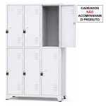 Armário Roupeiro de Aço c/ 06 Portas Grandes  - 1,96x0,93x0,36m - 10903