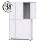 Armário Roupeiro de Aço c/ 06 Portas Grandes  - 1,96x0,93x0,36m - 10903