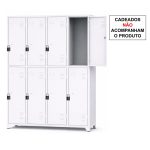 Armário Roupeiro de Aço c/ 08 Portas Grandes - 1,96x0,63x0,36m - 10904