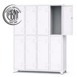 Armário Roupeiro de Aço c/ 08 Portas Grandes - 1,96x0,63x0,36m - 10904