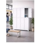 Armário Roupeiro de Aço c/ 08 Portas Grandes c/ Divisórias - 1,96x1,23x0,36m - 10994