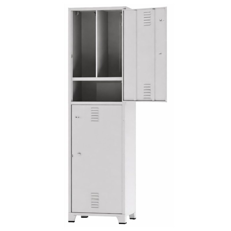 Armário Roupeiro de Aço Insalubre c/ 02 Portas - 1,96x0,50x0,41m - 10921