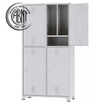 Armário Roupeiro de Aço Insalubre c/ 04 Portas - 1,96x0,50x0,41m - 10922