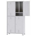 Armário Roupeiro de Aço Insalubre c/ 04 Portas - 1,96x0,50x0,41m - 10922