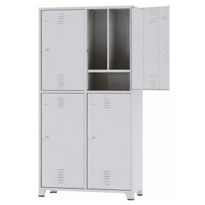 Armário Roupeiro de Aço Insalubre c/ 04 Portas - 1,96x0,50x0,41m - 10922