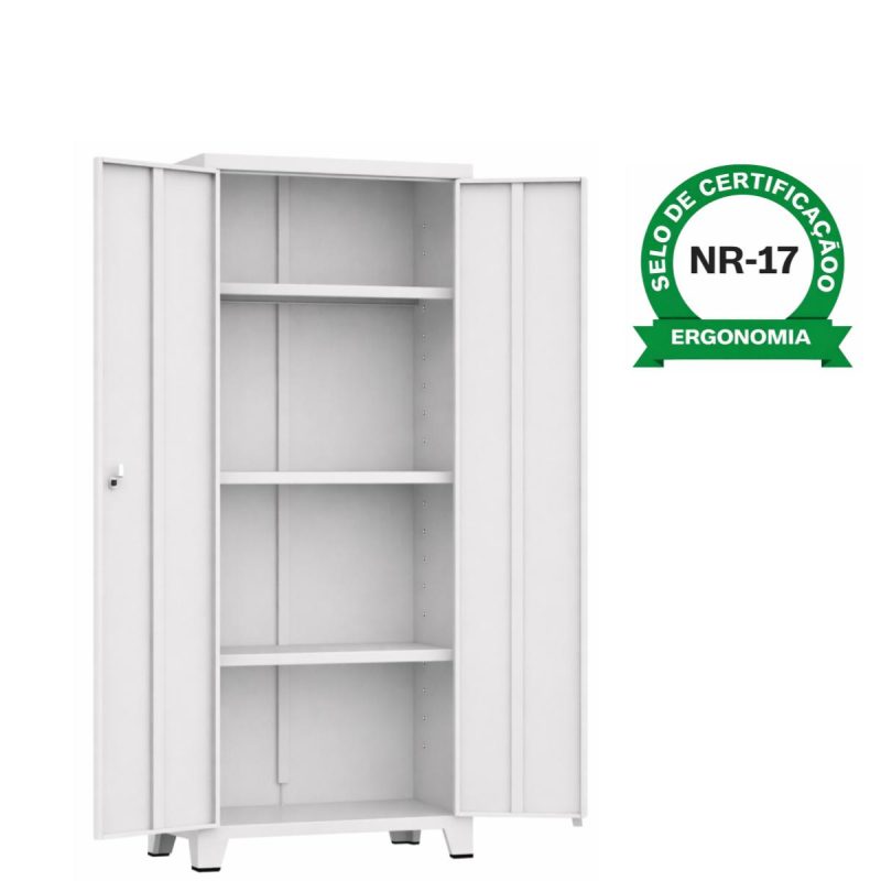 Armário de Aço Multiuso PA-75 - 1,66x0,75x0,35m - Cinza - 17320