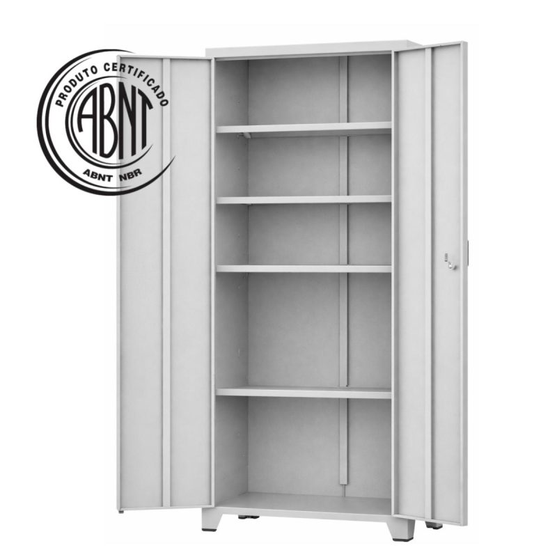 Armário de Aço Multiuso PA-90 - Chapa Pesada - 1,94x0,90x0,40m - Cinza - 17324