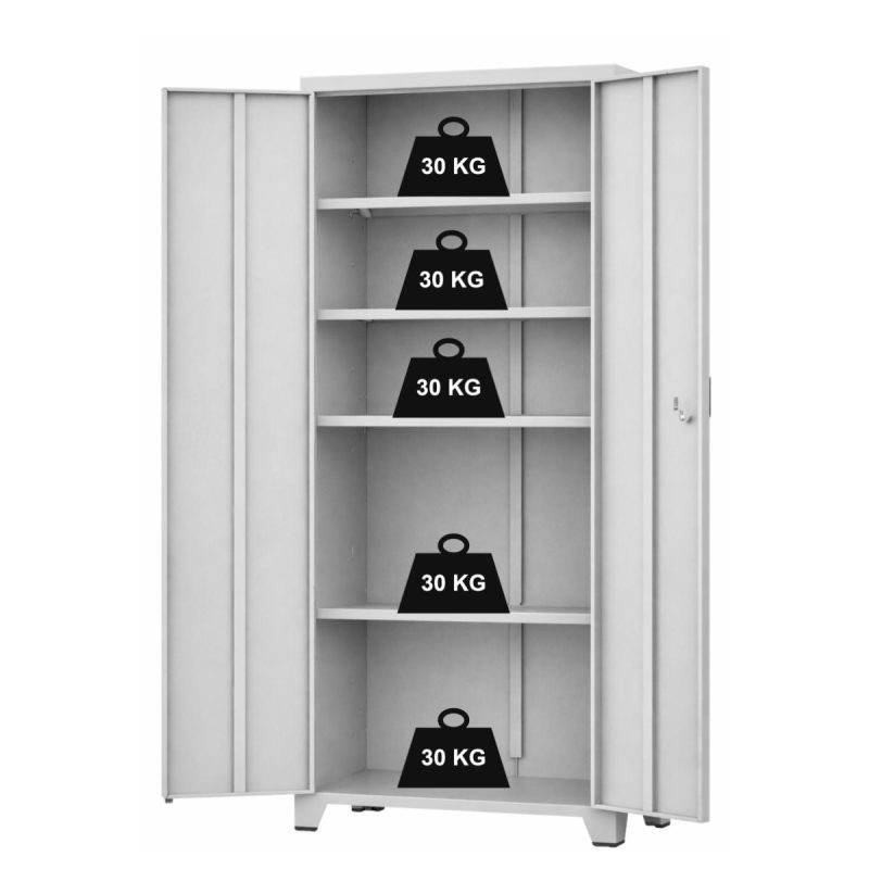 Armário de Aço Multiuso PA-80 - 1,94x0,80x0,40m - Cinza - 17321