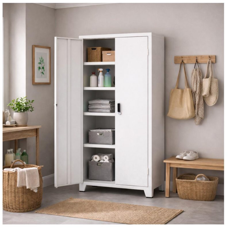 Armário de Aço Multiuso PA-80 - 1,94x0,80x0,40m - Cinza - 17321