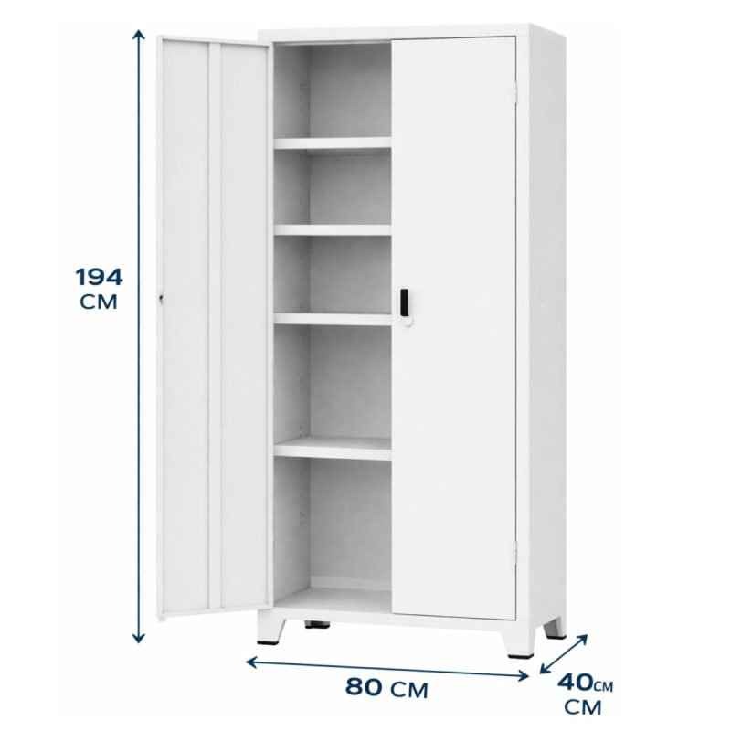 Armário de Aço Multiuso PA-80 - 1,94x0,80x0,40m - Cinza - 17321
