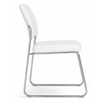 Cadeira Interlocutor Estofada RIVER - Cor BRANCA - 48106
