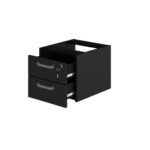 Móveis para Escritório Mesa Escritório 1,20x0,60m - C/ Gavetas - Preto/Preto - 26020