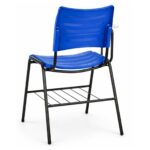 Cadeira Universitária Plástica Prancheta MDF - COR AZUL - MRPLAST - 34013