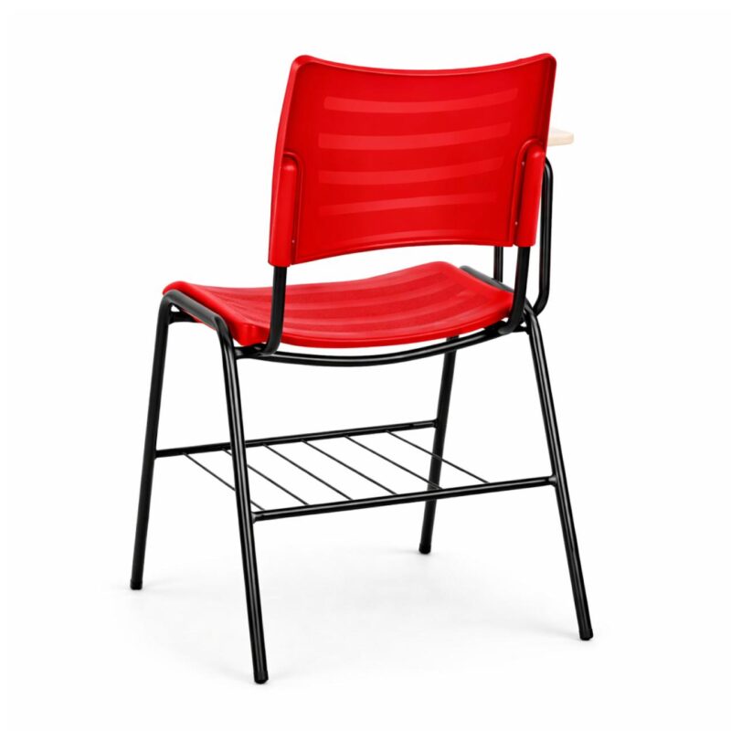 Cadeira Universitária Plástica Prancheta MDF - COR VERMELHO - MRPLAST - 34011