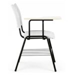 Cadeira Universitária Plástica Prancheta MDF - COR BRANCO - MRPLAST - 34030