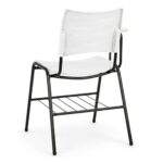 Cadeira Universitária Plástica Prancheta MDF - COR BRANCO - MRPLAST - 34030