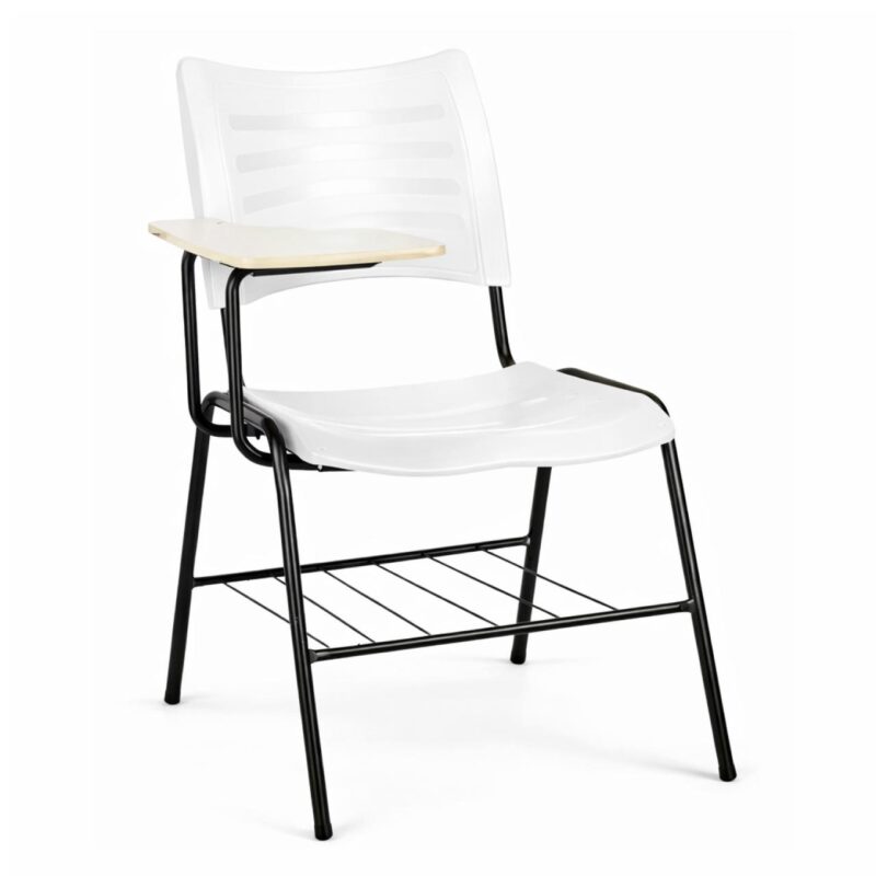 Cadeira Universitária Plástica Prancheta MDF - COR BRANCO - MRPLAST - 34030 Cadeira Universitária Plástica Prancheta MDF - COR BRANCO - MRPLAST - 34030