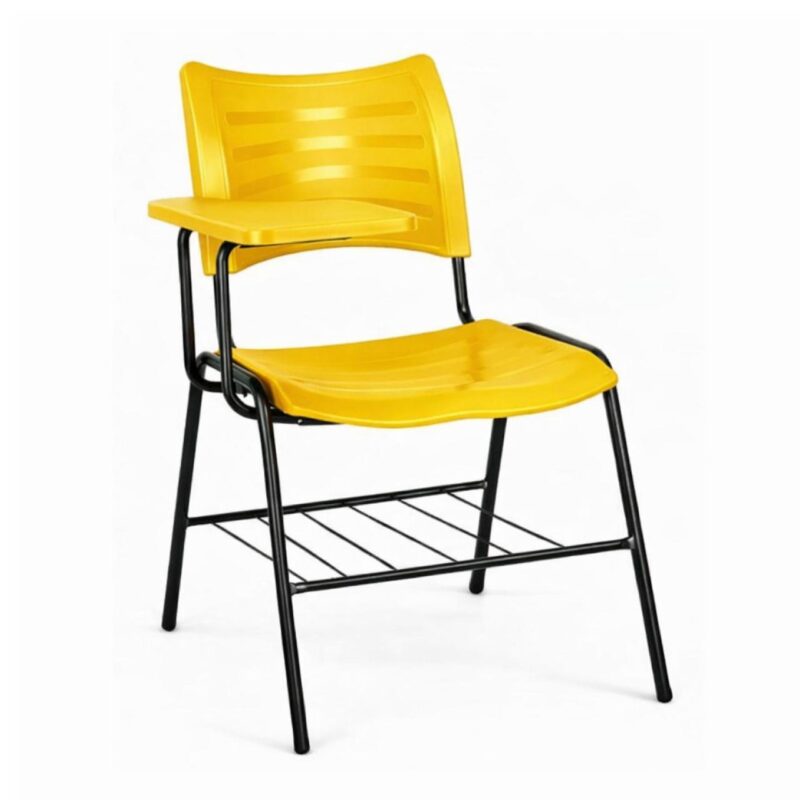Cadeira Universitária Plástica Prancheta PLÁSTICA - COR AMARELO - 54010 Cadeira Universitária Plástica Prancheta PLÁSTICA - COR AMARELO - 54010