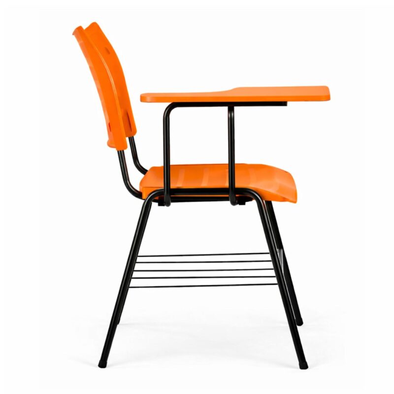 Cadeira Universitária Plástica Prancheta PLÁSTICA - COR LARANJA - 54009