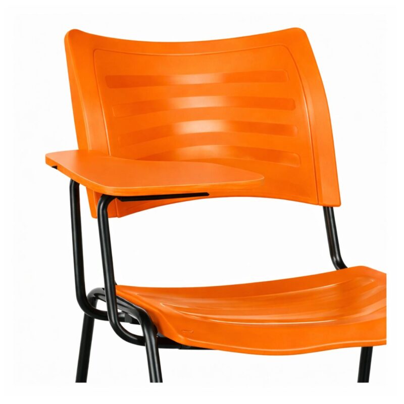 Cadeira Universitária Plástica Prancheta PLÁSTICA - COR LARANJA - 54009