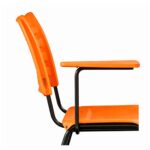 Cadeira Universitária Plástica Prancheta PLÁSTICA - COR LARANJA - 54009