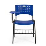 Cadeira Plástica Universitária PRANCHETA PLÁSTICA com Porta Livros - Cor Azul - 32019