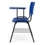 Cadeira Plástica Universitária PRANCHETA PLÁSTICA com Porta Livros - Cor Azul - 32019