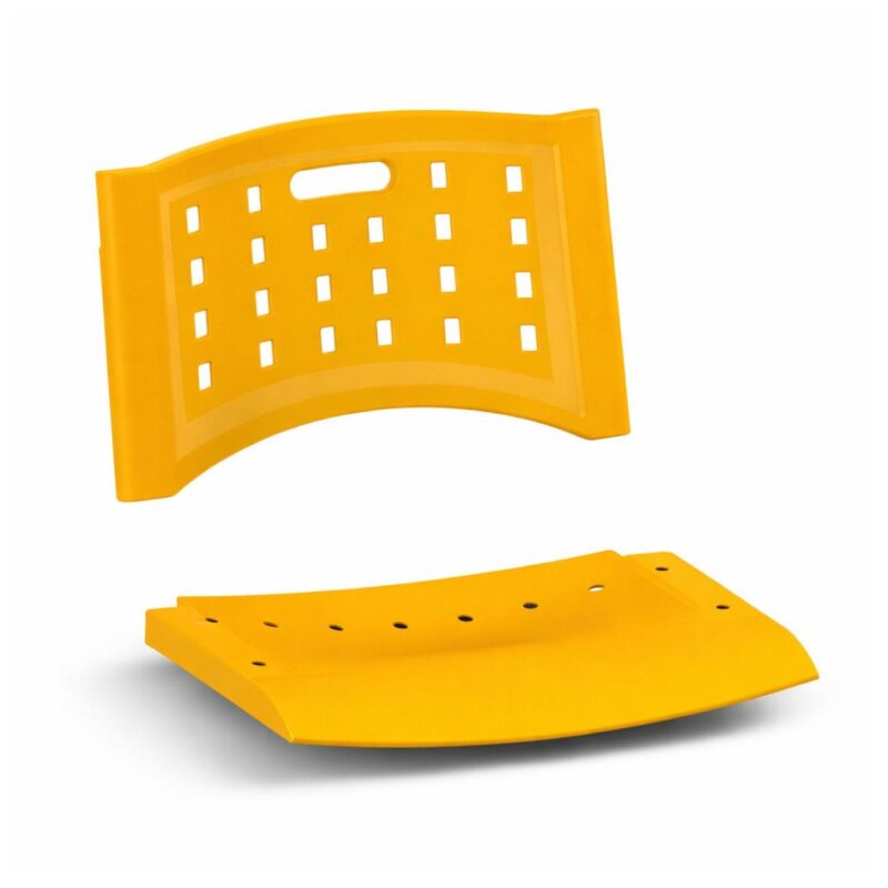 Cadeira Plástica Universitária PRANCHETA PLÁSTICA com Porta Livros - Cor Amarela - 32021
