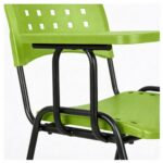 Cadeira Universitária PRANCHETA PLASTICA com Porta Livros - Cor Verde - REALPLAST - 32023