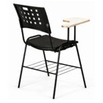 Cadeira Universitária Plástica com PRANCHETA de MDF - Cor Preto - 32001