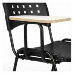 Cadeira Universitária Plástica com PRANCHETA de MDF - Cor Preto - 32001