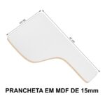 Cadeira Universitária Plástica com PRANCHETA de MDF - Cor Amarelo - 32016