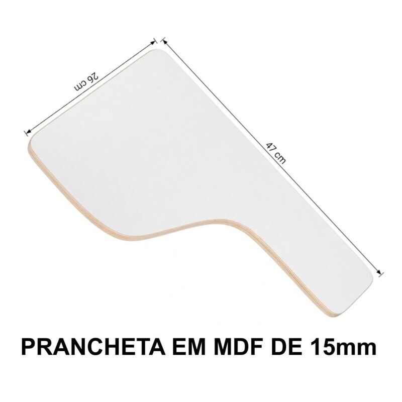 Cadeira Universitária Plástica com PRANCHETA de MDF - Cor Azul - 32010