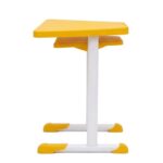 Mesa Hexagonal JUVENIL com Porta Livro - Cor Amarela - 45801