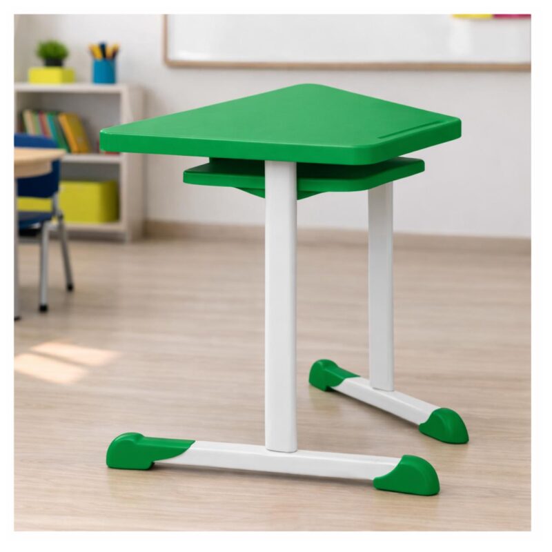 Mesa Hexagonal INFANTIL com Porta Livro - Cor Verde - 42804