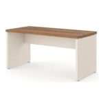 Móveis para Escritório Mesa de Escritório 1,70×0,70m Sem Gavetas NOGAL SEVILHA/BRANCO – 34307
