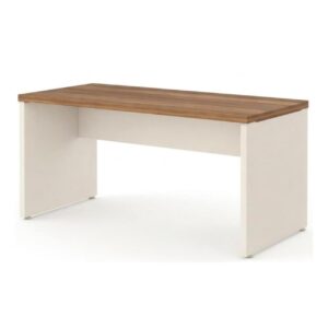 Mesa de Escritório 1,70×0,70m Sem Gavetas NOGAL SEVILHA/BRANCO – 34307