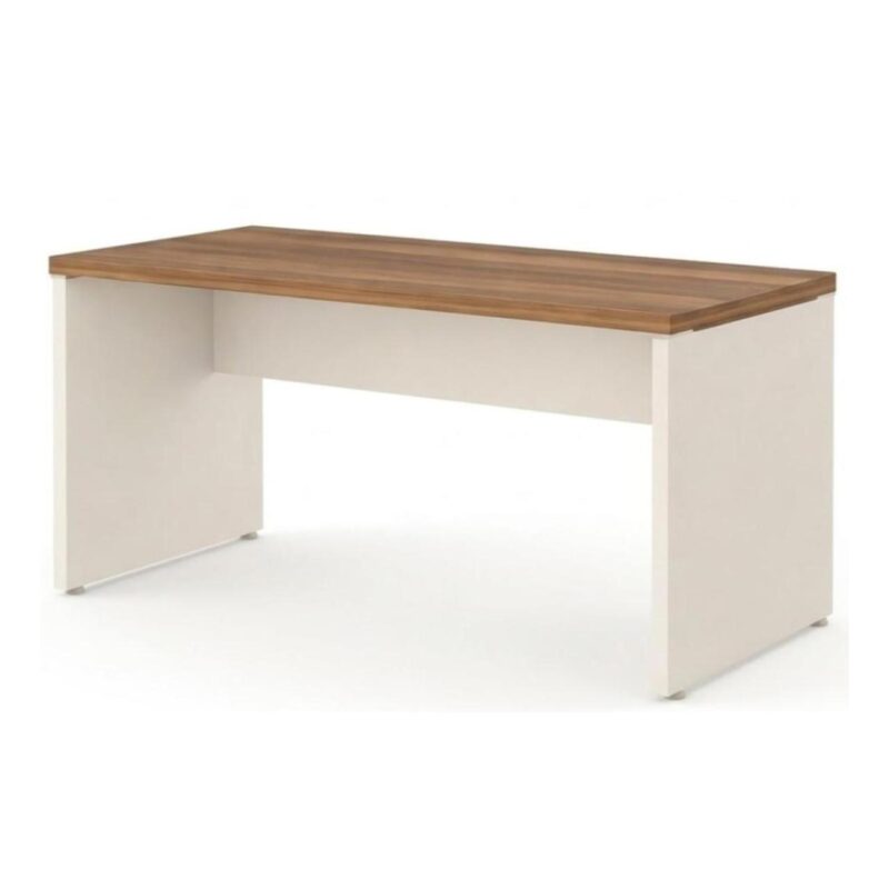 Móveis para Escritório Mesa de Escritório 1,70×0,70m Sem Gavetas NOGAL SEVILHA/BRANCO – 34307