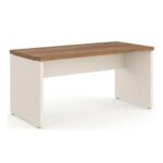 Móveis para Escritório Mesa de Escritório 1,70×0,70m Sem Gavetas NOGAL SEVILHA/BRANCO – 34307