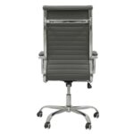 Cadeira Escritório Cadeira de Escritório PRESIDENTE LONDON Giratória - Base Cromada - Corino Cinza - 31090